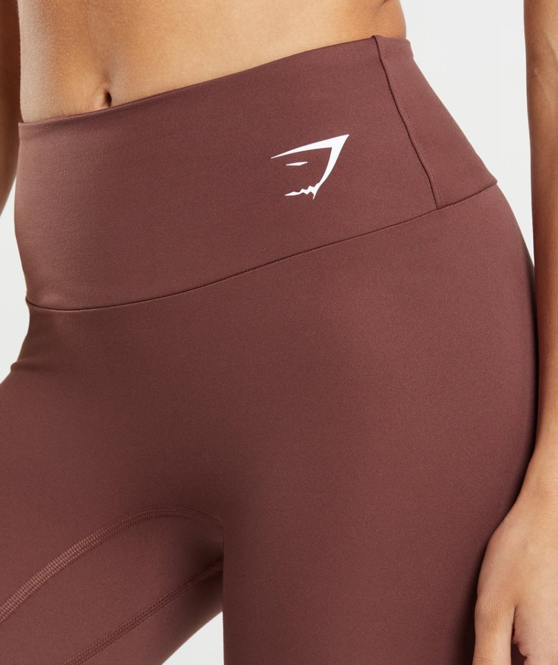 Women's Gymshark Training Leggings Brown | CA 5736N0